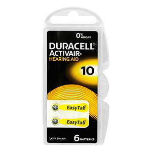 Батарейка Duracell ZA10 (для слуховых аппаратов)