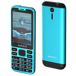 Телефон сотовый Maxvi X10 Aqua blue