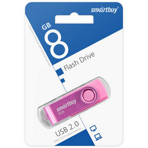 Накопитель Flash Smartbuy 8Gb Twist Pink (SB008GB2TWP)