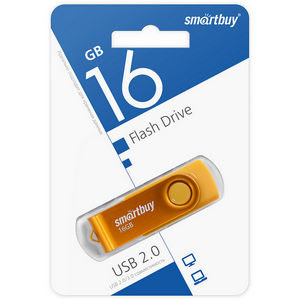 Накопитель Flash Smartbuy 16Gb Twist Yellow (SB016GB2TWY)