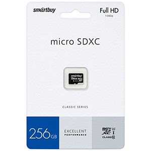 Карта памяти micro-SD Smartbuy 256GB class 10 UHS-1