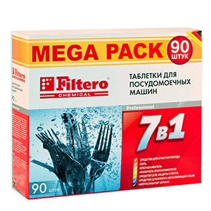 Таблетки для посудомоечной машины Filtero 703 ( 7 в 1, 90 шт)
