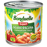 Фасоль Бондюэль 400г белая в томатном соусе
