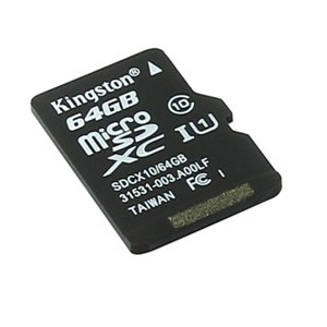 Карта памяти micro-SD Kingston 64GB class 10 (SDXC)