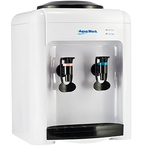 Диспенсер Aqua Work 0.7 TW (наcтольный) черно-белый, без нагрева и охлаждения