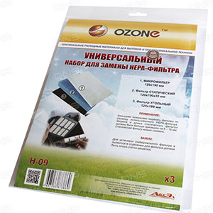 Набор фильтров OZONE H-09 для замены HEPA фильтра (универсальный)