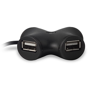 Разветвитель USB CBR CH-100 Black, 4 порта, USB 2.0