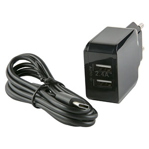 Заряд. устр. сетевое Red Line NC-2.4A 2 USB, 2,4A черный + кабель microUSB