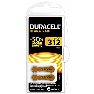 Батарейка Duracell ZA312 (для слуховых аппаратов)