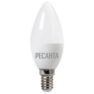 Лампа светодиодная Ресанта LED LL-R-C37-7W-230-4K-E14 нейтр. свет, свеча