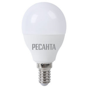 Лампа светодиодная Ресанта LED LL-R-G45-7W-230-3K-E14 теплый свет, шар