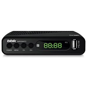 Цифровая ТВ приставка BBK SMP028HDT2 (DVB-T2) чер.