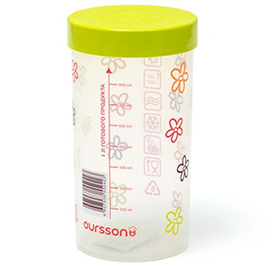 Емкость Oursson JA55042 / GA зеленая, цветы (1 л)