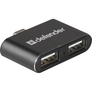 Разветвитель Defender Quadro  DUAL USB3.1, TYPE C - USB2.0 83207