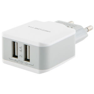 Заряд. устр. сетевое Red Line NC-2.4A 2 USB, 2,4A белый + кабель microUSB
