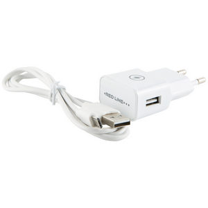 Заряд. устр. сетевое Red Line NT-1A, USB, 1A белый + кабель microUSB