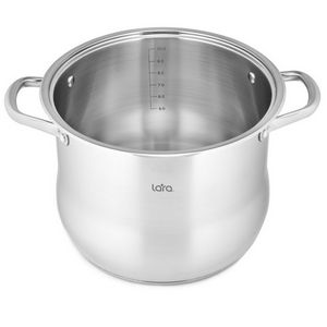 Кастрюля Lara LR02-43 (10,6 л; 26х21 см) крышка стекл.
