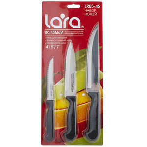 Набор ножей Lara LR05-46 (3 предмета)