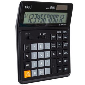 Калькулятор Deli EM01020 black