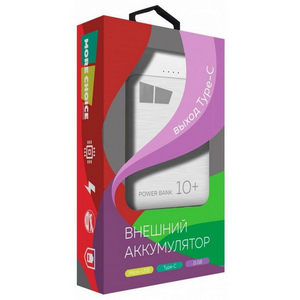 Резервный аккумулятор More choice PB32-10 10000 mAh 2USB (2.1A) White