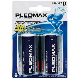 Батарейка PLEOMAX R20, блистер 2шт (Samsung)