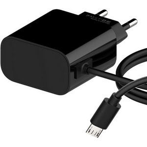 Заряд. устр. сетевое Maxvi CHL-240M, встр. / каб. micro-USB, 2.4A black