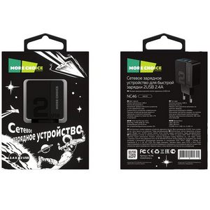 Заряд. устр. сетевое More choice NC46, 2USB 2.4A, black