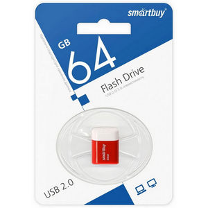 Накопитель Flash Smartbuy 64Gb LARA Red (SB64GBLARA-R)