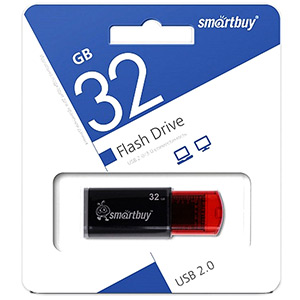 Накопитель Flash Smartbuy 32Gb Click Black (SB32GBCl-K)