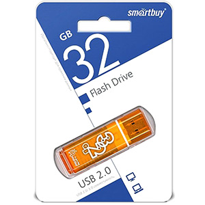 Накопитель Flash Smartbuy 32Gb Glossy series Orange (SB32GBGS-Or)