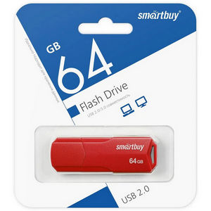 Накопитель Flash Smartbuy 64Gb Clue Red (SB64GBCLU-R)