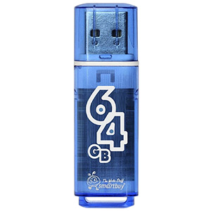 Накопитель Flash Smartbuy 64Gb Glossy series Blue (SB64GBGS-B)