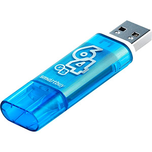 Накопитель Flash Smartbuy 64Gb Glossy series Blue (SB64GBGS-B)