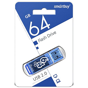Накопитель Flash Smartbuy 64Gb Glossy series Blue (SB64GBGS-B)