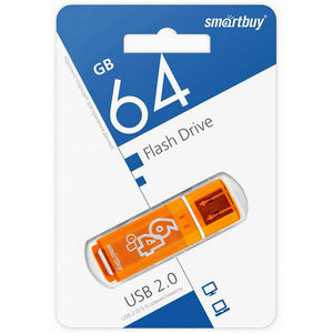 Накопитель Flash Smartbuy 64Gb Glossy series Orange (SB64GBGS-Or)