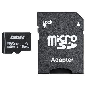 Карта памяти micro-SD BBK 016GSDHCU1C10 / A 16GB class 10 + адаптер