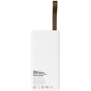 Резервный аккумулятор More choice PB60-30 30000 mAh 2USB (2.1A) White