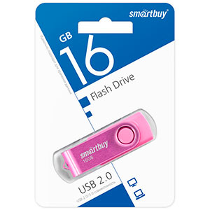 Накопитель Flash Smartbuy 16Gb Twist Pink (SB016GB2TWP)