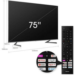 Телевизор Hisense ЖК 75A7GQ QLED (4K) Smart VIDAA