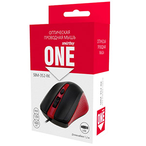 Мышь Smartbuy ONE 352-RK red black USB