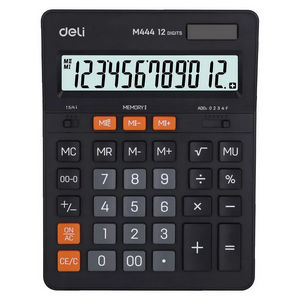 Калькулятор Deli EM444 grey 12-разр.