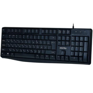 Клавиатура Smartbuy ONE 207 SBK-207US-K, 104 кл. + 12 доп. кл., USB черная