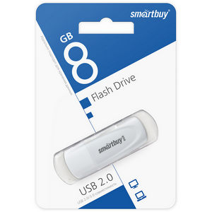 Накопитель Flash Smartbuy 8Gb Scout White (SB008GB2SCW)