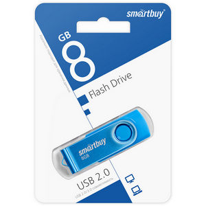 Накопитель Flash Smartbuy 8Gb Twist Blue (SB008GB2TWB)
