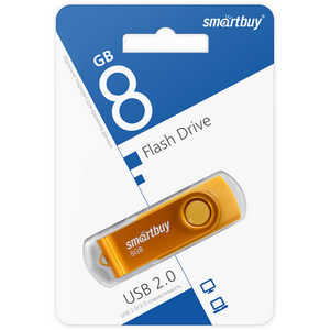 Накопитель Flash Smartbuy 8Gb Twist Yellow (SB008GB2TWY)