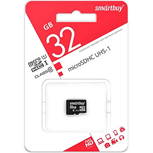 Карта памяти micro-SD Smartbuy 32GB class 10 UHS-1