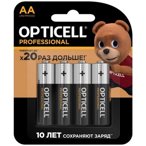 Батарейка Opticell LR6 Professional, блистер 4шт