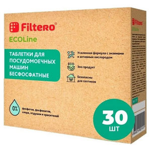 Таблетки для посудомоечной машины Filtero 721 (бесфосфатные, 30 шт)