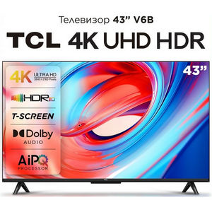 Телевизор TCL ЖК 43V6B (4K) Android TV