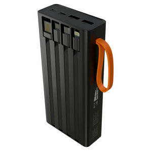 Резервный аккумулятор More choice PB22-20 20000 mAh 2USB (2.1A), 4 встр. кабеля, Black